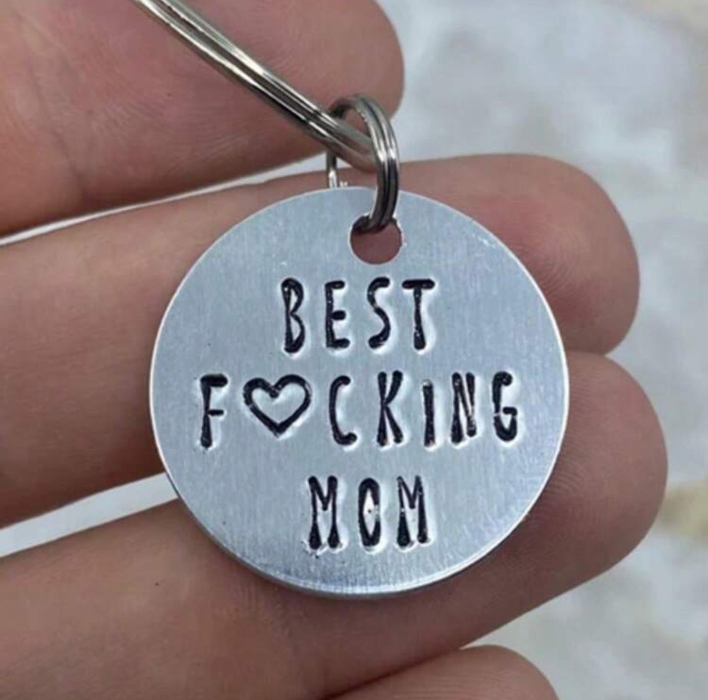 3/$25 Best F*cking Mom Stainless Steel Keychain NEW